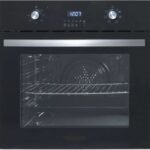 Built-in black glass oven
