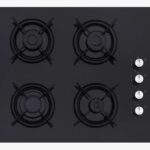 Built-in black glass cooker