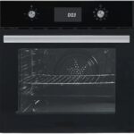 Built-in black glass oven