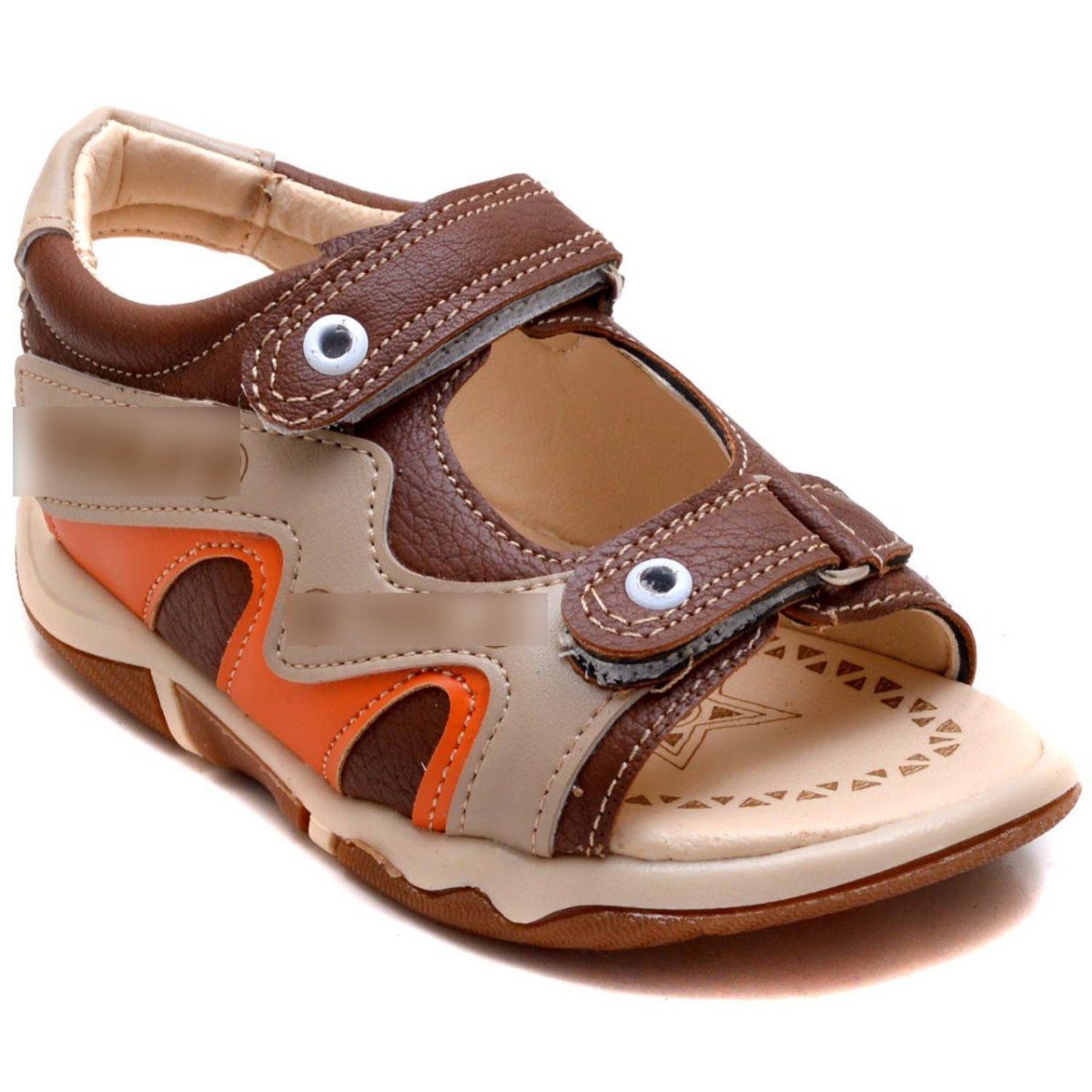 Velcro Kids Sandal - Brown BRN-23 - Image 1