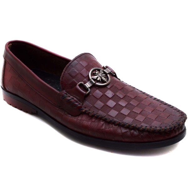 CAS 76-R Men's Shoes - Claret Red (Leather)