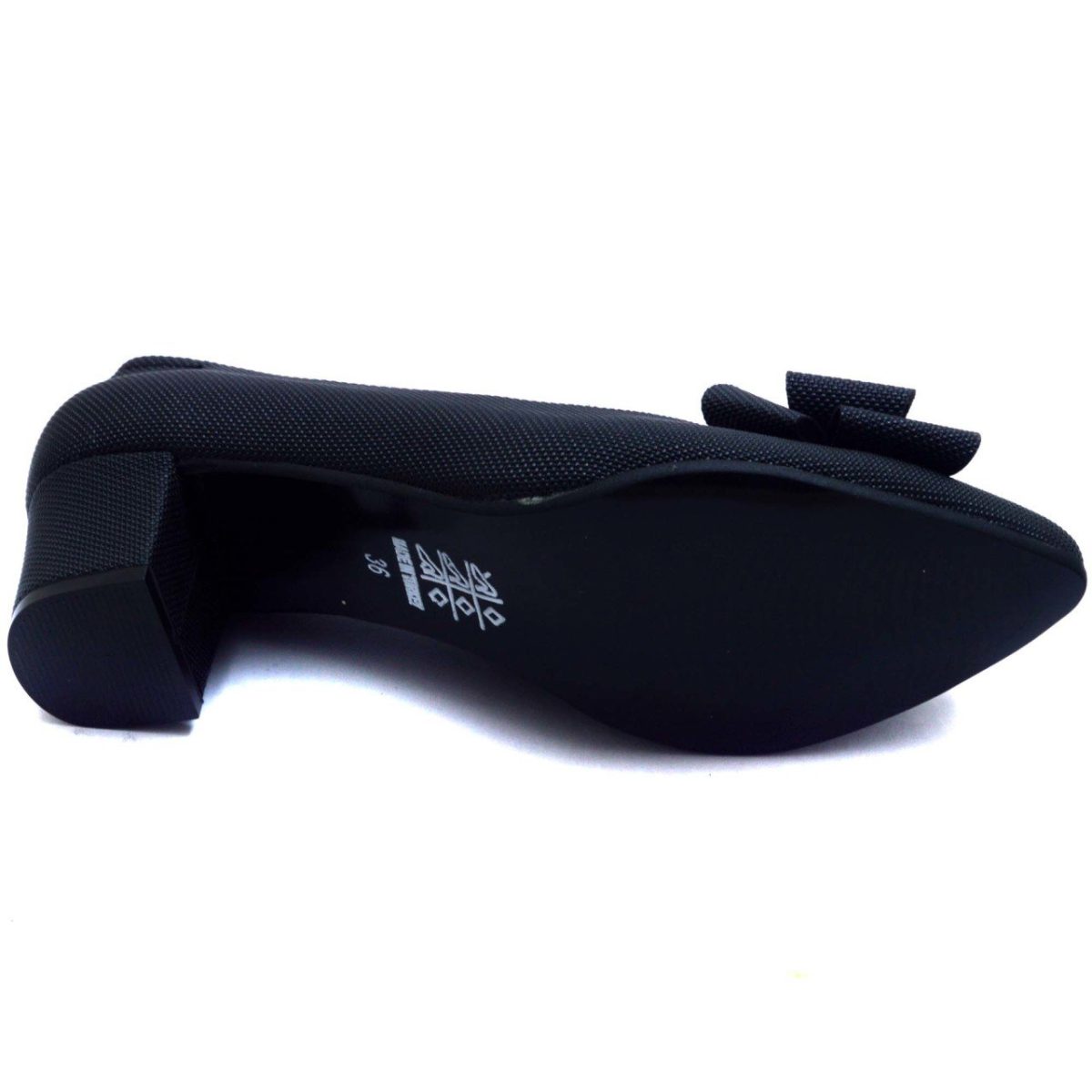 ⁦حذاء نسائي كعب - اسود⁩ - الصورة ⁦2⁩