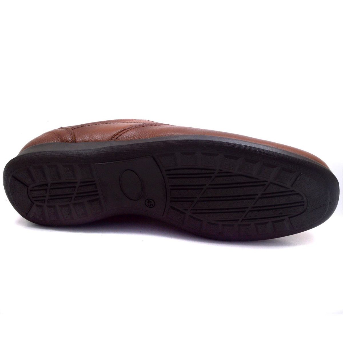 ⁦حذاء جلد رجالي برباط جوردان 731-DR - بني⁩ - الصورة ⁦2⁩