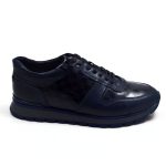 4S-1 ED Men's Casual Shoes Navy Blue Checkered (Leather) - Image 2