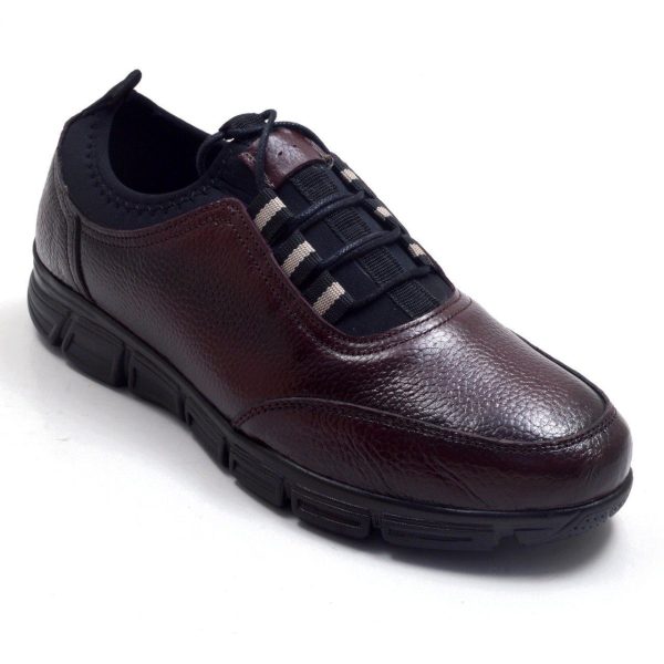 12L-3 DF Men's Claret Red Flexible Casual Shoes (Leather)