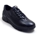 12K-2 DF Men's Flat Casual Shoes Black (Leather)