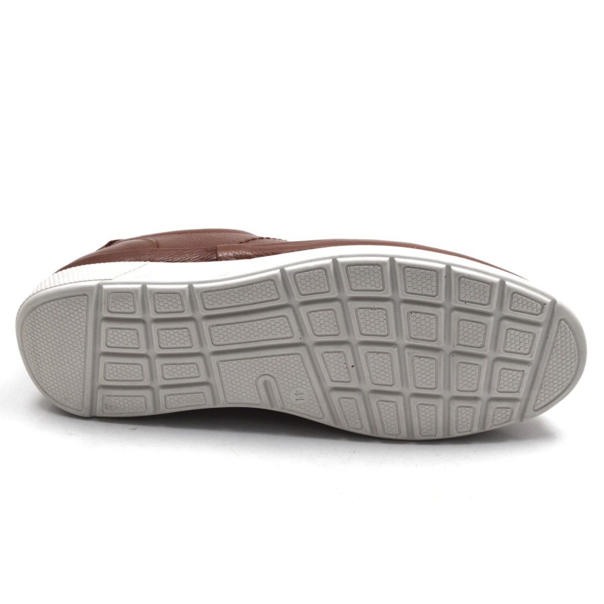 ⁦أحذية رجالية مسطحة غير رسمية 4321 ED - بني (جلد)⁩ - الصورة ⁦2⁩