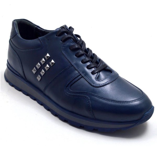 4S-6 ED Men Shoes Navy Blue Stone (Leather)