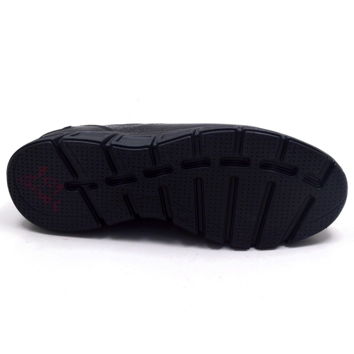 ⁦12K-2 DF حذاء كاجوال رجالي مسطح أسود (جلد)⁩ - الصورة ⁦2⁩