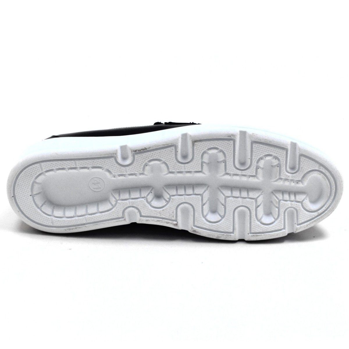 ⁦حذاء رجالي كاجوال بشراشيب 4326 ED - أسود (جلد)⁩ - الصورة ⁦2⁩