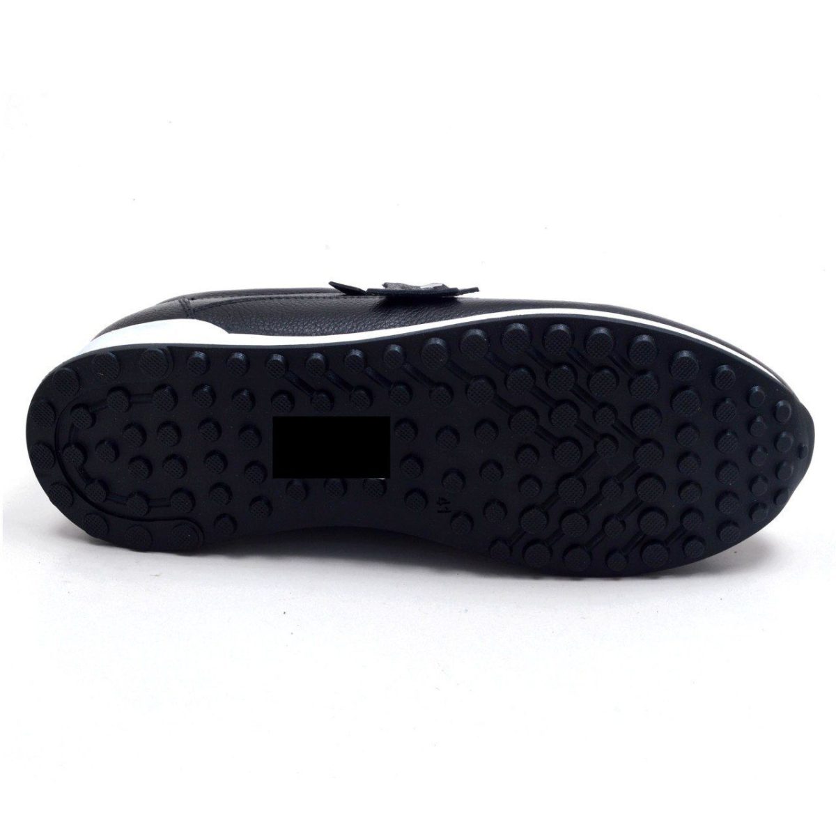 ⁦4S-7 ED حذاء كاجوال رجالي أسود (جلد)⁩ - الصورة ⁦2⁩