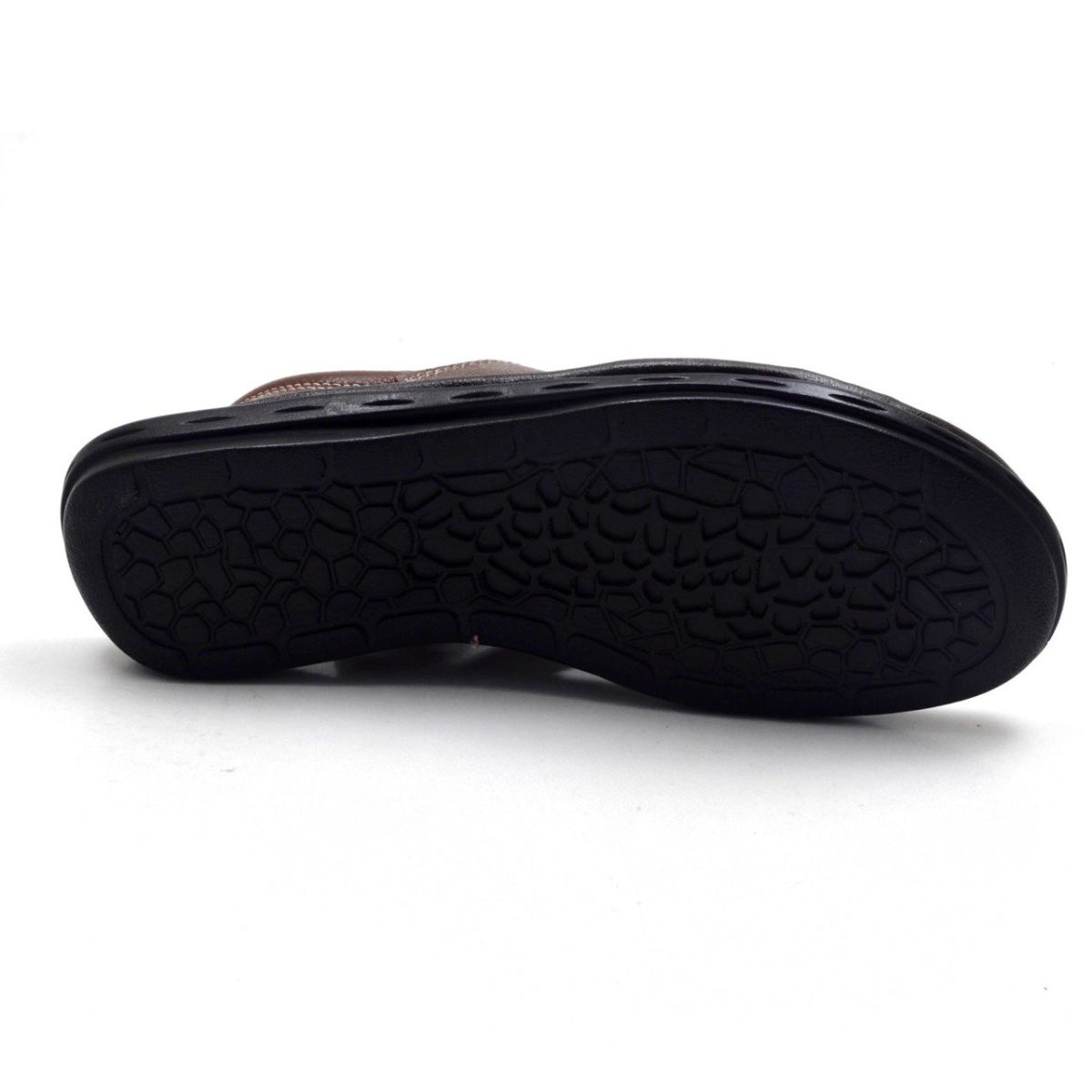 ⁦صندل جلد مفتوح من الأمام للرجال 47-4 DS - بني⁩ - الصورة ⁦2⁩