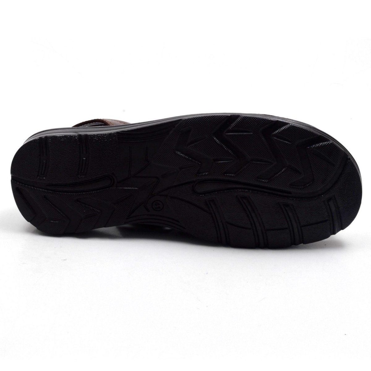 ⁦صندل جلد مغلق من الأمام للرجال 47-5 DS - بني⁩ - الصورة ⁦2⁩