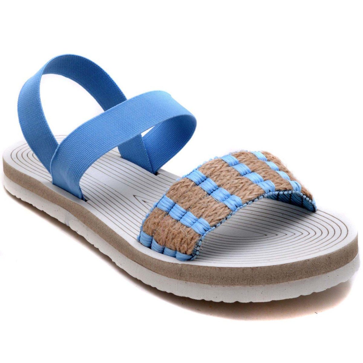Women's Light Fabric Sandal Model 290-B - Light Blue - Image 1