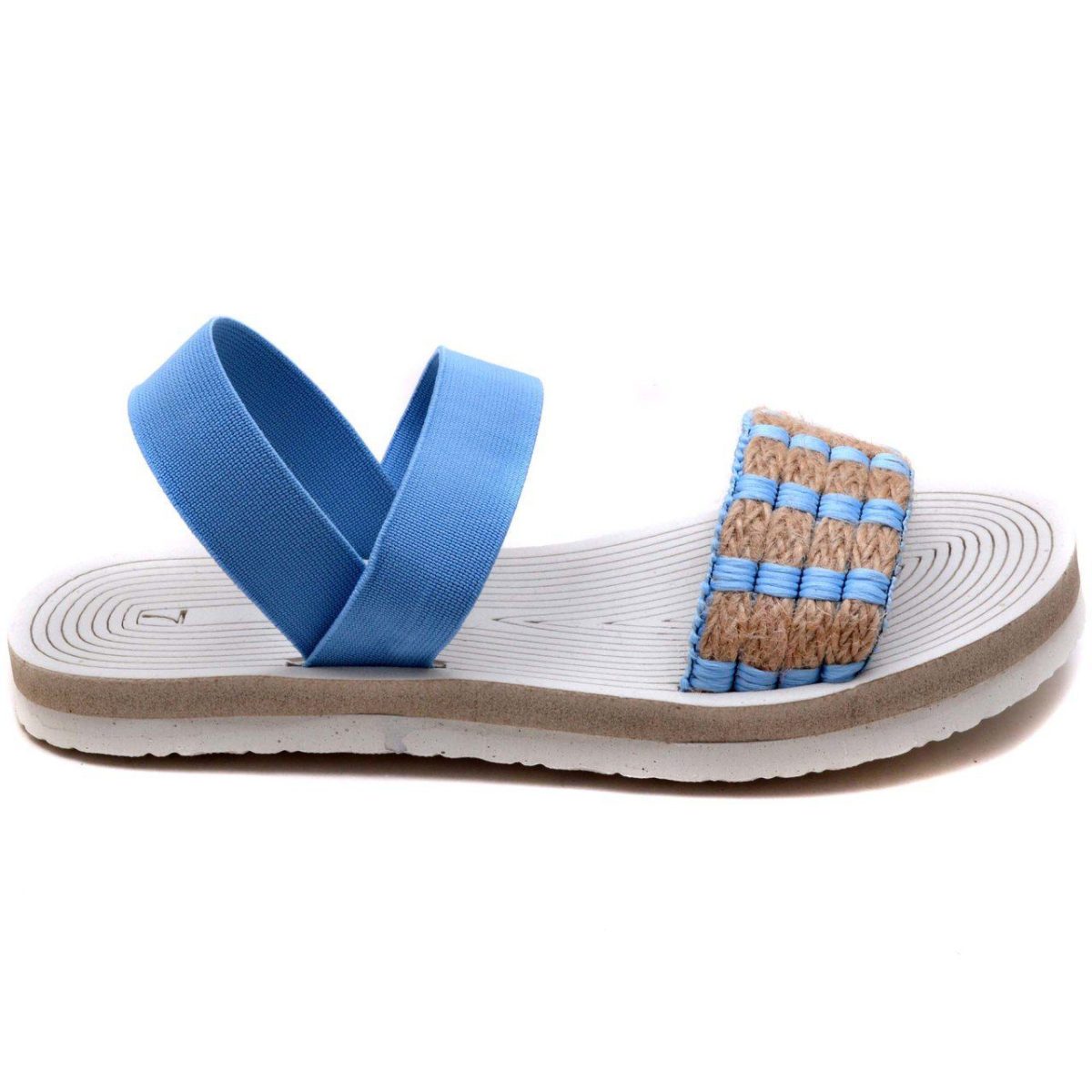 ⁦صندل نسائي بقماش خفيف موديل 290-B - ازرق فاتح⁩ - الصورة ⁦2⁩