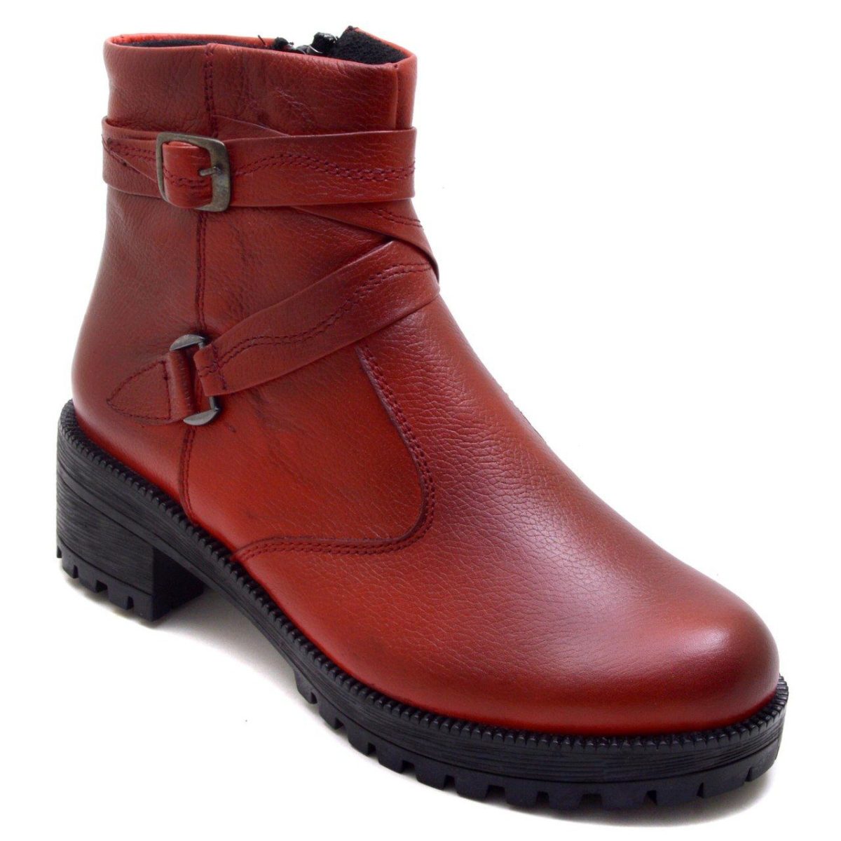 FLD-19 Women's Winter Shoes - Red (Leather) - Image 1