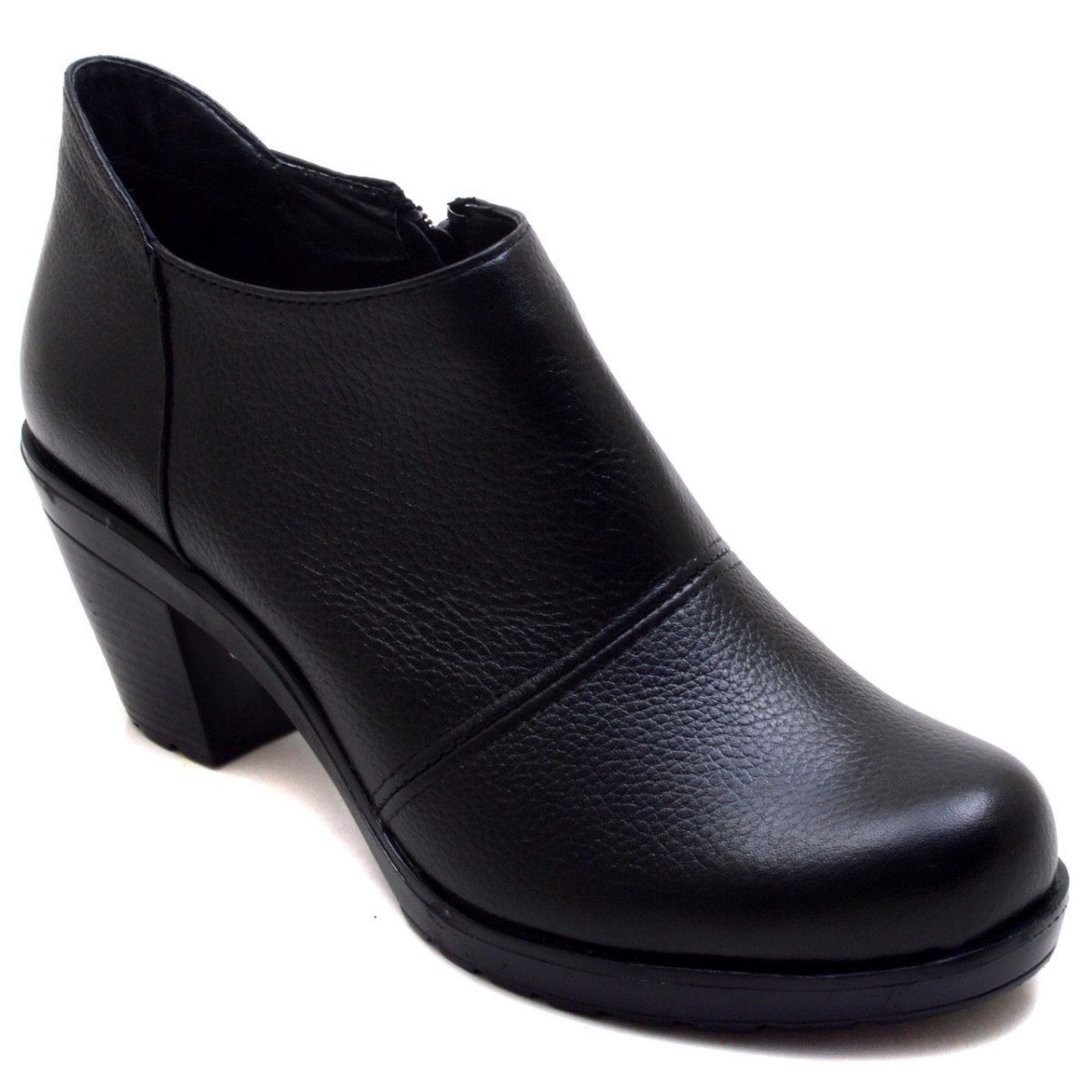 Women's winter shoes - black (leather) - Image 1