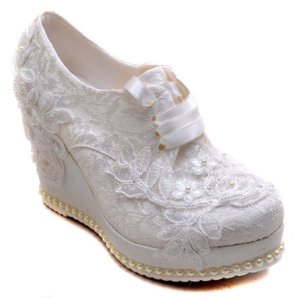 566-R Wedding Sneakers - White