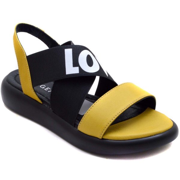 Women's Sandal 2-14 LOVE - Yellow