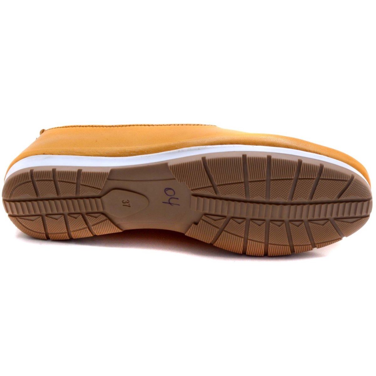 Women's Fringe Casual Shoes - Yellow (Leather) - Image 2